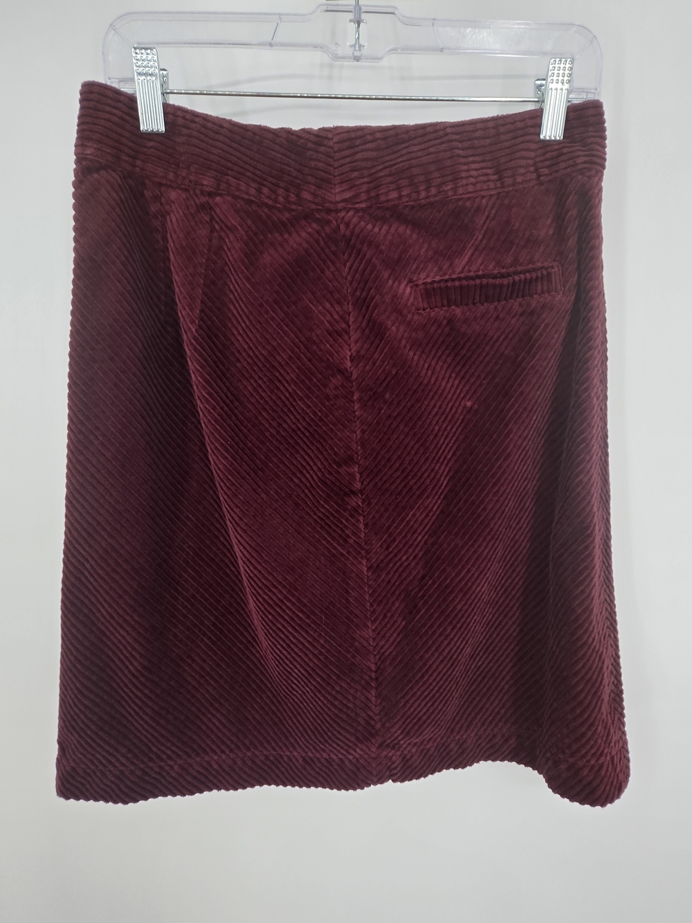 Talbots Deep Wine Corduroy Pencil Skirt Size 6 (7759)